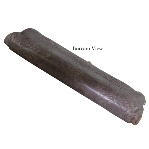 Hobo Candace Style Gray Leather Embossed Clutch Wallet - Picture 6 of 9